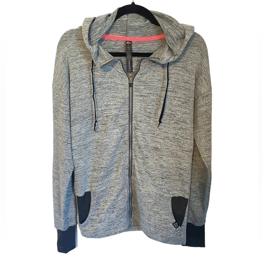 RBX Full  Zip Hooded Sweater Heathered Gray Ladies Sm